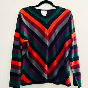 Women’s Chevron Striped Colorful Sweater